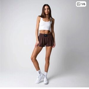 TALENTLESS Women's Dark Brown Athletic Shorts